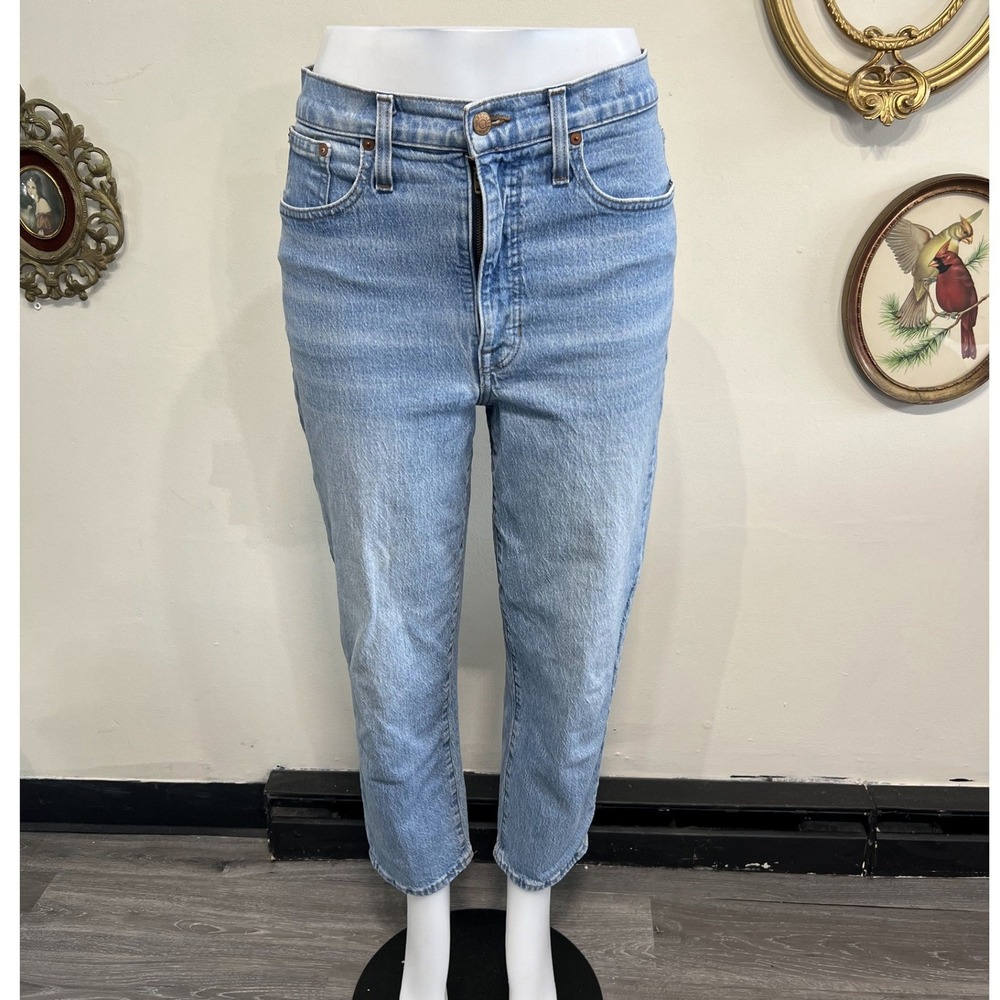 Madewell Light Wash Balloon Jeans Button Fly Pockets Size 28
